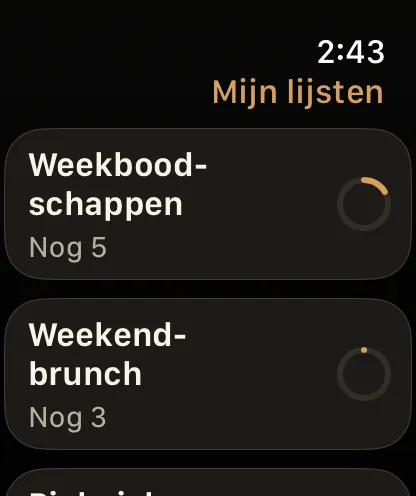 Je boodschappen, om je pols.